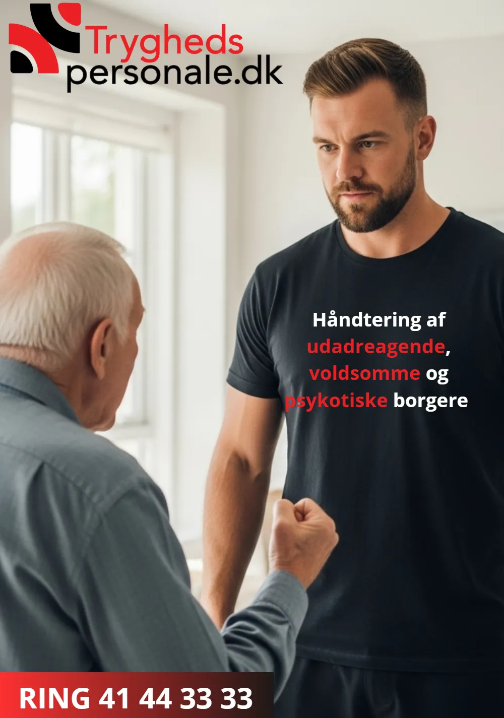 Professionel samtale mellem Tryghedspersonale.dk medarbejder og borger i Roskilde